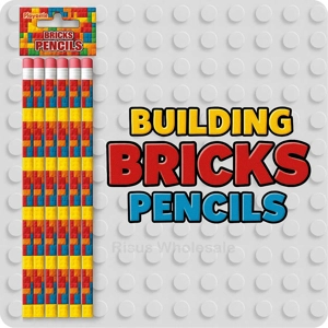24 x Building Bricks Pencils 6pk