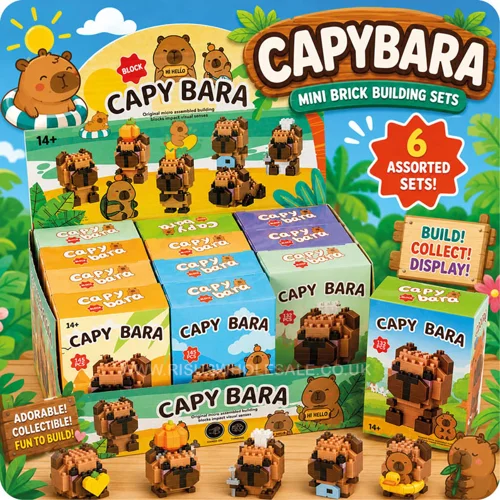 12 x Capybara Mini Brick Building Kits