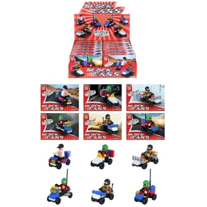 12 x Building Brick Car Kits