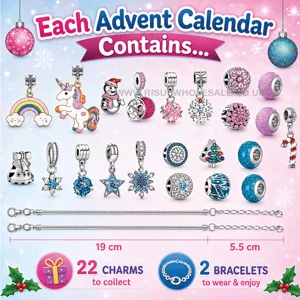 12 x Charm Bracelet Advent Calendars