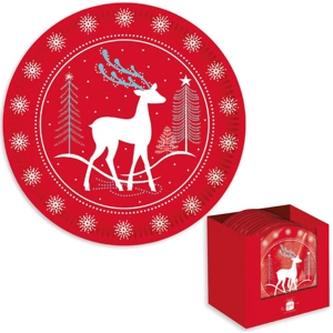 24 x Contemporary Christmas Paper Plates 8pk