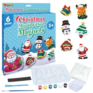 12 x Christmas Mould & Paint Magnet Sets