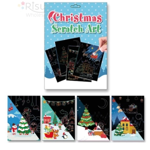 12 x Christmas Scratch Art Sets