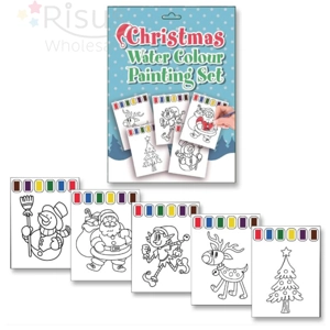 12 x Christmas Water Colour Painting Set
