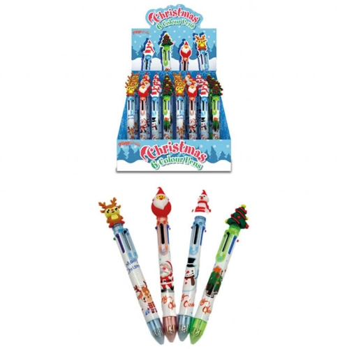 36 x Christmas 6 Colour Pens