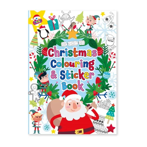 6 x Christmas A3 Colouring & Sticker Books