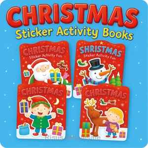 12 x Christmas Sticker Activity Books A4