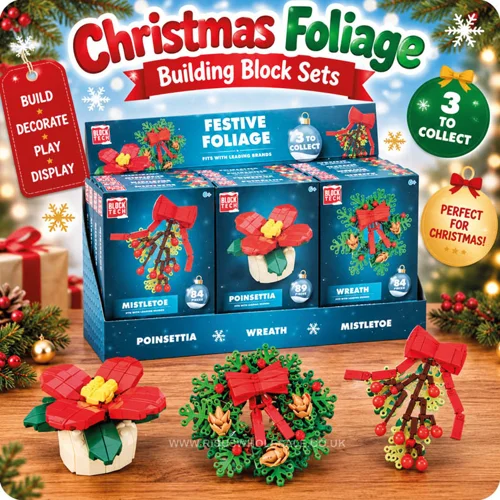 12 x Christmas Foliage Building Block Sets