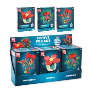 12 x Christmas Foliage Building Block Sets