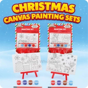 12 x Christmas Canvas Painting Sets