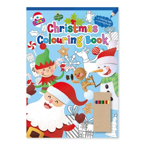 6 x Christmas Colouring Books & Pencils