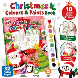 12 x Christmas Painting Books & Paint Set
