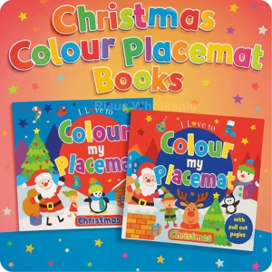 12 x Christmas Colour My Placemat Books