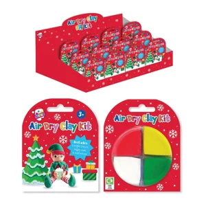 12 x Christmas Elf Air Dry Clay Craft Sets