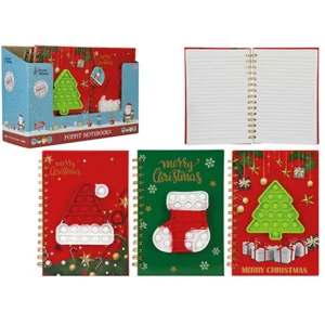 12 x Christmas Fidget Popper Notebooks