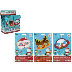 24 x Christmas Glow Stick Masks