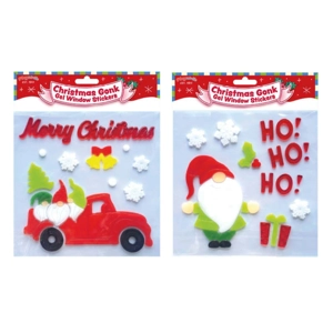 24 x Christmas Gonk Window Gel Stickers
