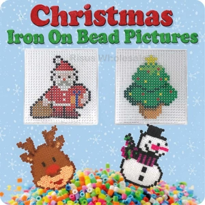 24 x Christmas Iron On Bead Craft Kits