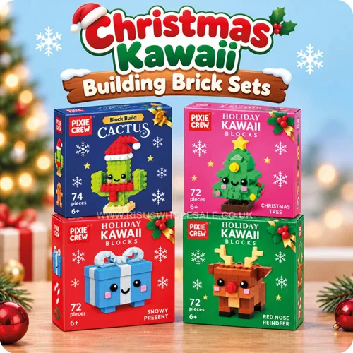 12 x Christmas Kawaii Building Brick Sets