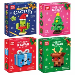 12 x Christmas Kawaii Building Brick Sets