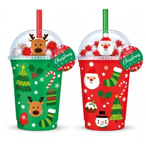 8 x Christmas Light Up Cold Drinks Cups