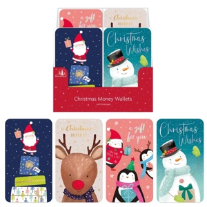 40 x Christmas Card Money Wallets