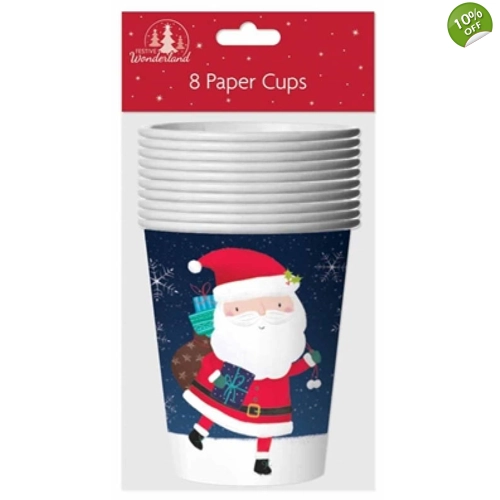 12 x Christmas Paper Cups 8pk