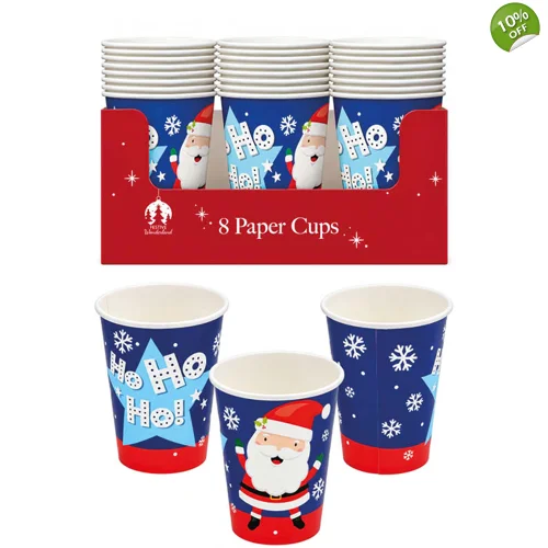 12 x Christmas Paper Cups 8pk
