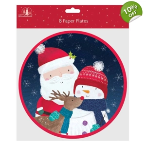 12 x Christmas Paper Plates 8pk