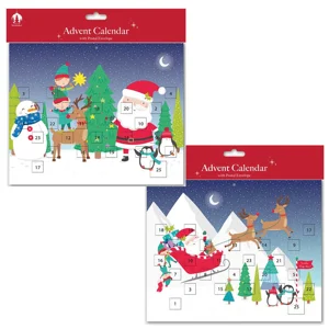 12 x Cardboard Santa Advent Calendar