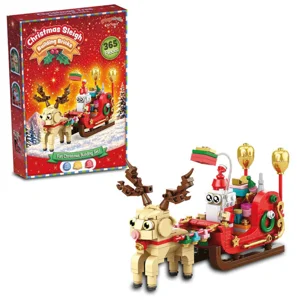 6 x Christmas Sleigh Building Bricks Set