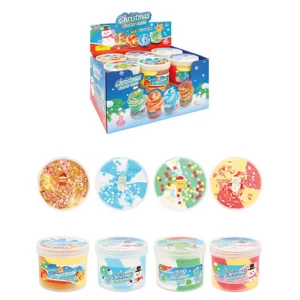 24 x Scented Christmas Butter Slime Tubs 75g
