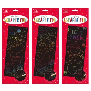 12 x Christmas Scraper Foil Craft Sets