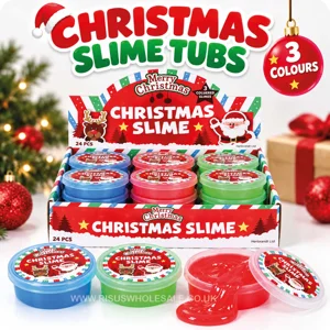 24 x Christmas Slime Tubs