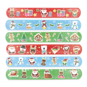 120 x Christmas Snap Bracelets