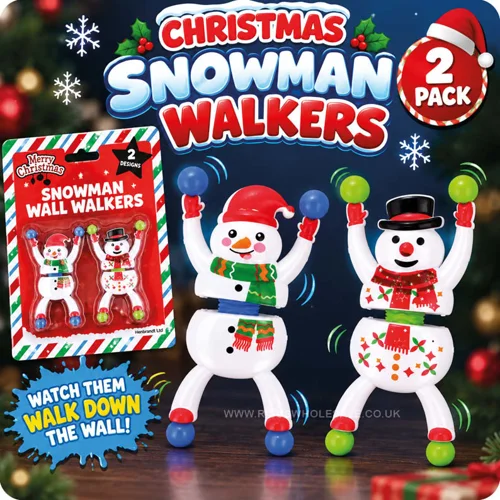 12 x Christmas Snowman Wal Walkers 2pk