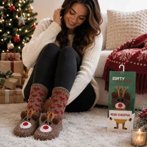 30 x Christmas Softy Slipper Socks