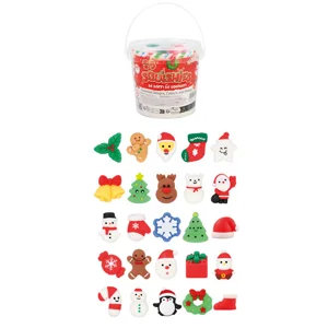 1 x Mega Bucket 25 Christmas Squishies 5cm