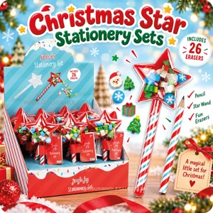 12 x Christmas Star Stationery Sets
