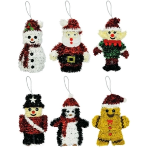 12 x Christmas Tinsel Decorations
