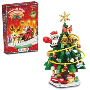 6 x Christmas Tree Building Bricks Set