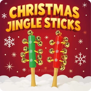 8 x Wooden Christmas Jingle Sticks