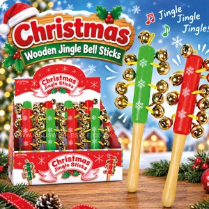 8 x Wooden Christmas Jingle Sticks