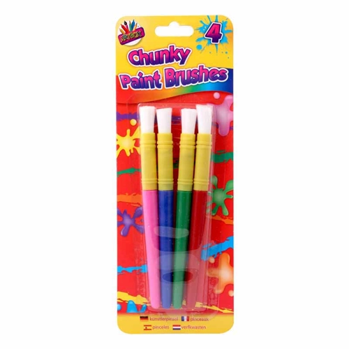 12 x Chunky Paint Brushes 4pk