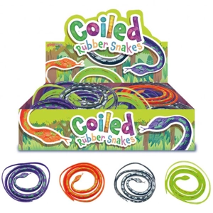24 x Coiled Rubber Snakes 100cm
