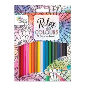 12 x Colour Therapy Colouring Pencils 20pk