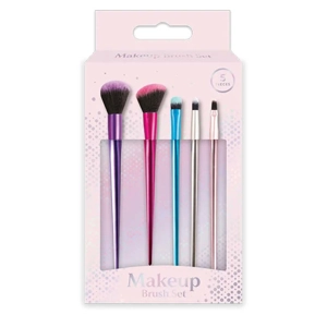 12 x Colourful Makeup Brush Set 5pk