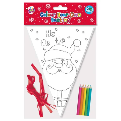 12 x Colour Your Own Christmas Bunting