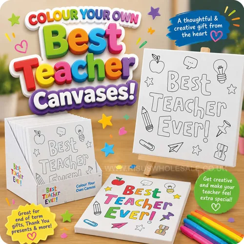12 x CYO Best Teacher Ever Canvases