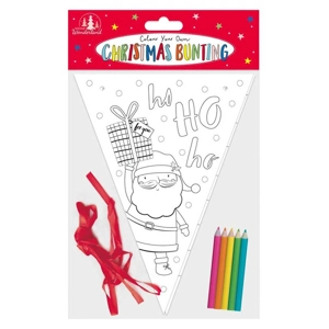 12 x Colour Your Own Christmas Bunting